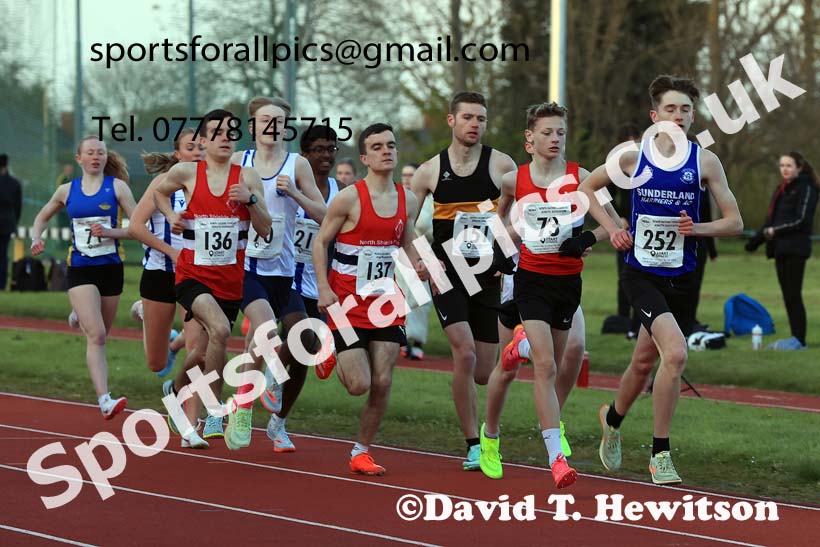 1500 metres, 2024 NEGP 1, Monkton Stadium, Jarrow. Photo: David T. Hewitson/Sports for All Pics